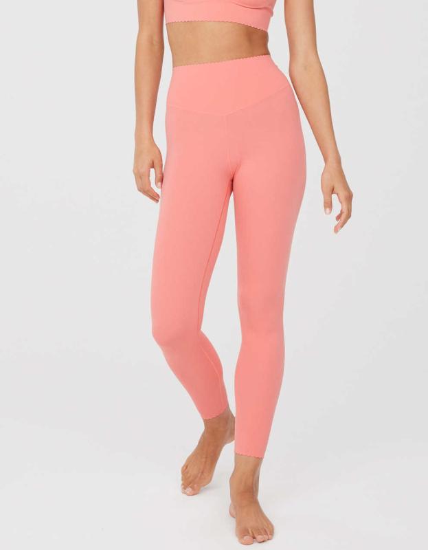 OFFLINE By Aerie Real Me XTRA Hold Up! Scallop Legging - Spicy Coral, XS 