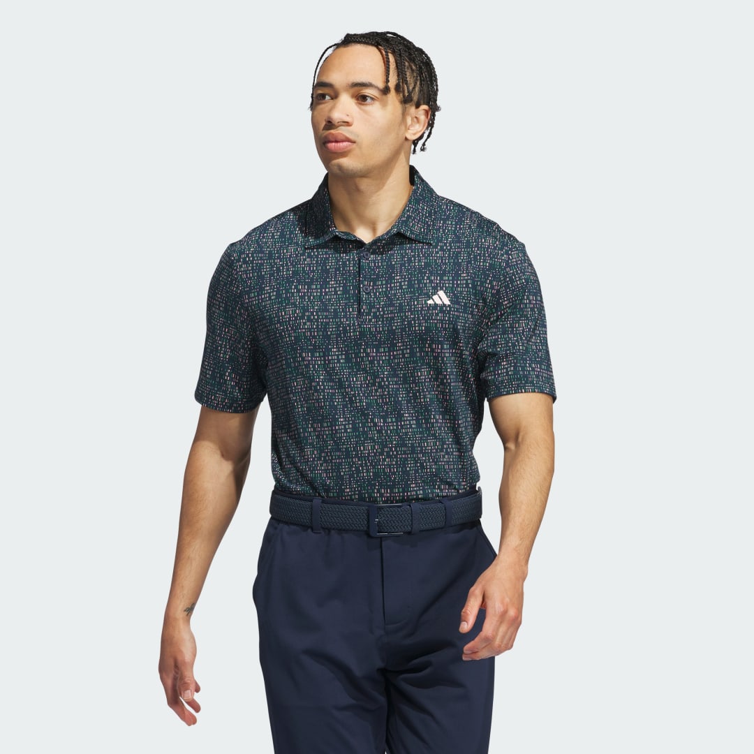 adidas Ultimate365 Power Grid Print Polo Shirt Golf A/XS Men Collegiate Blue