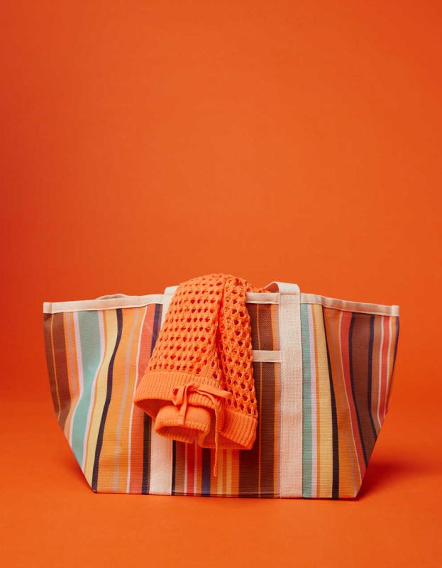 Aerie Mesh Beach Tote Bag - Petal Orange, One Size 