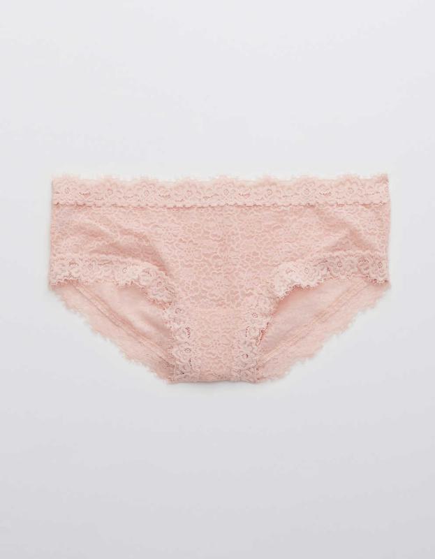 Aerie Eyelash Lace Boybrief Underwear - Slumber Party, L 