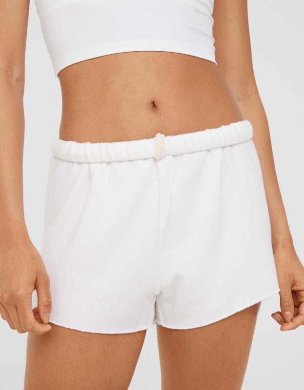 OFFLINE By Aerie OTT Fleece Short - White, S 