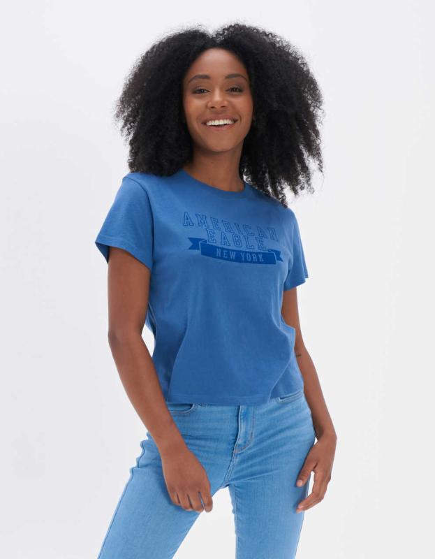 AE Graphic T-Shirt - Blue, XXS 