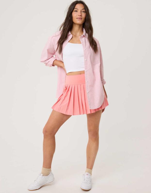 OFFLINE By Aerie Keep It Cool Pleated Skort - Strawberry Mist, XXS 