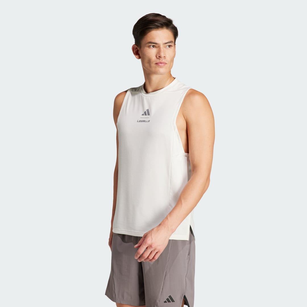 adidas Les Mills Graphic Tank Top Training 2XS Men White