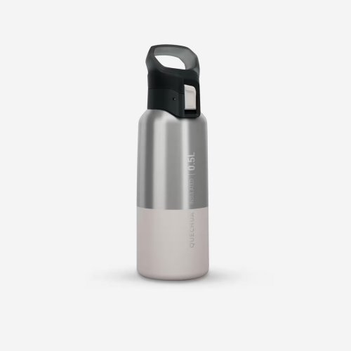 Mountain Hiking 0.5L Isothermal Insulated Stainless Steel Flask MH500 - White