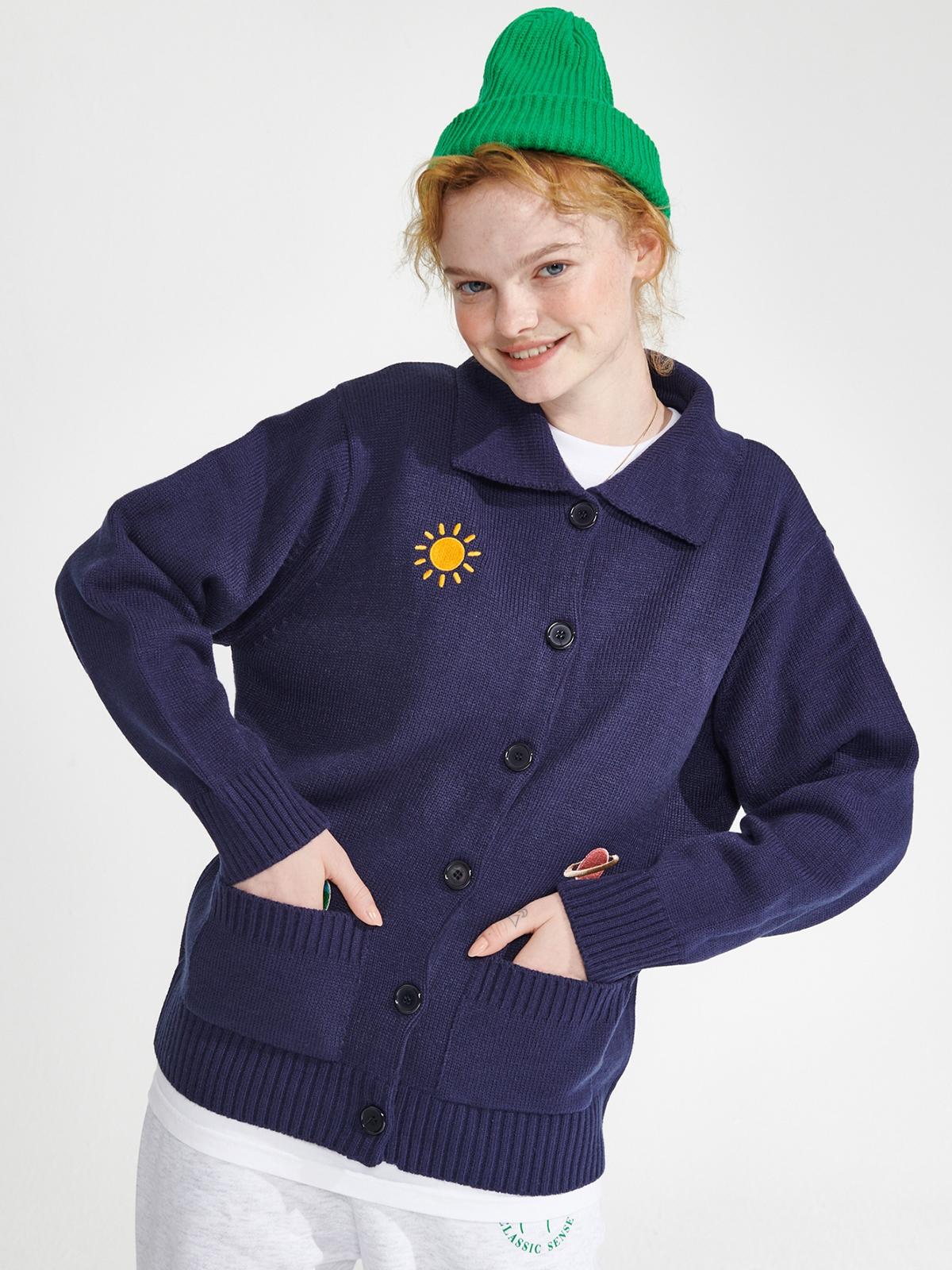 Wonder Visitor x Stella Cardigan - Navy