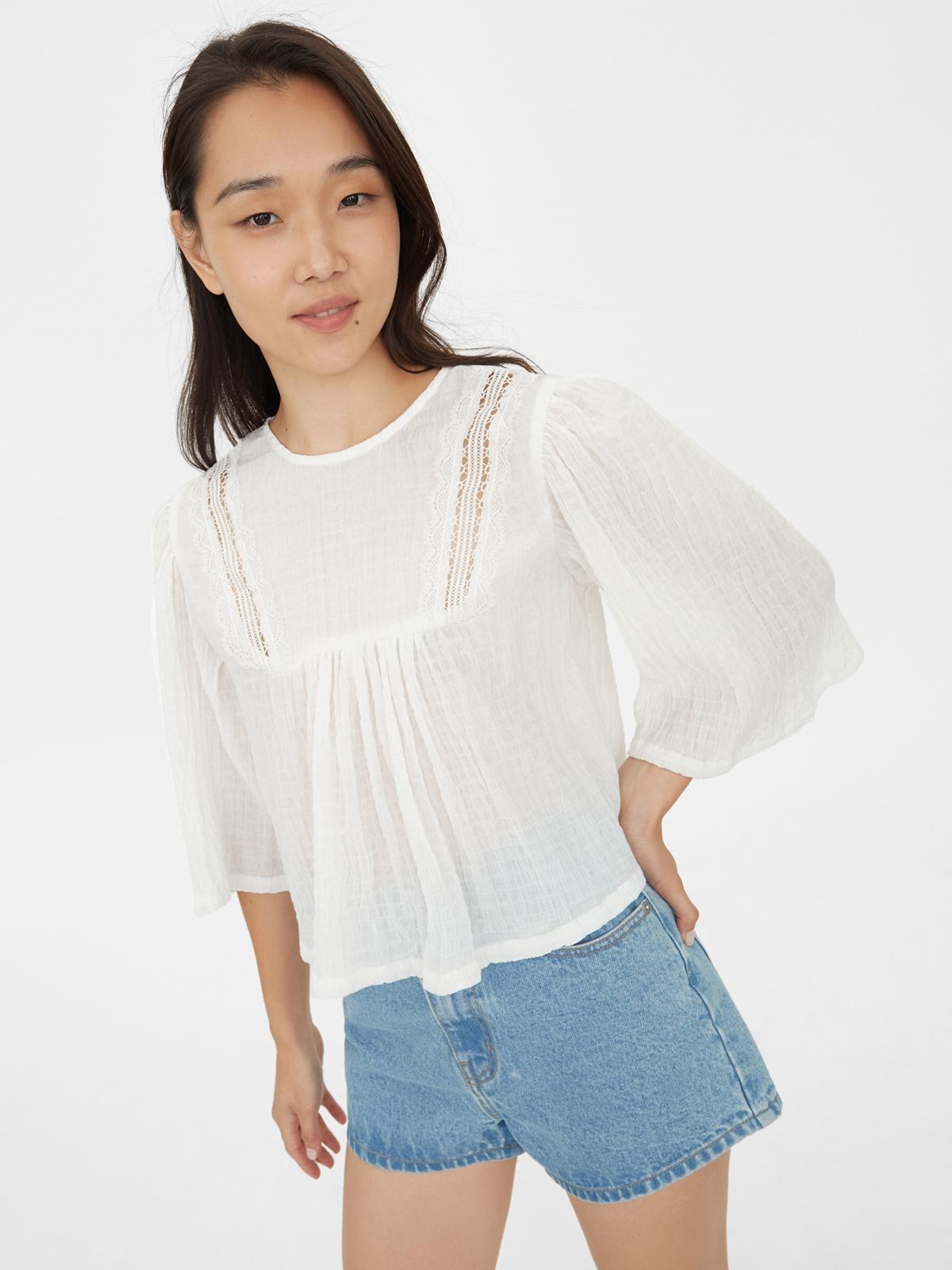 Long Sleeve Blouse - White