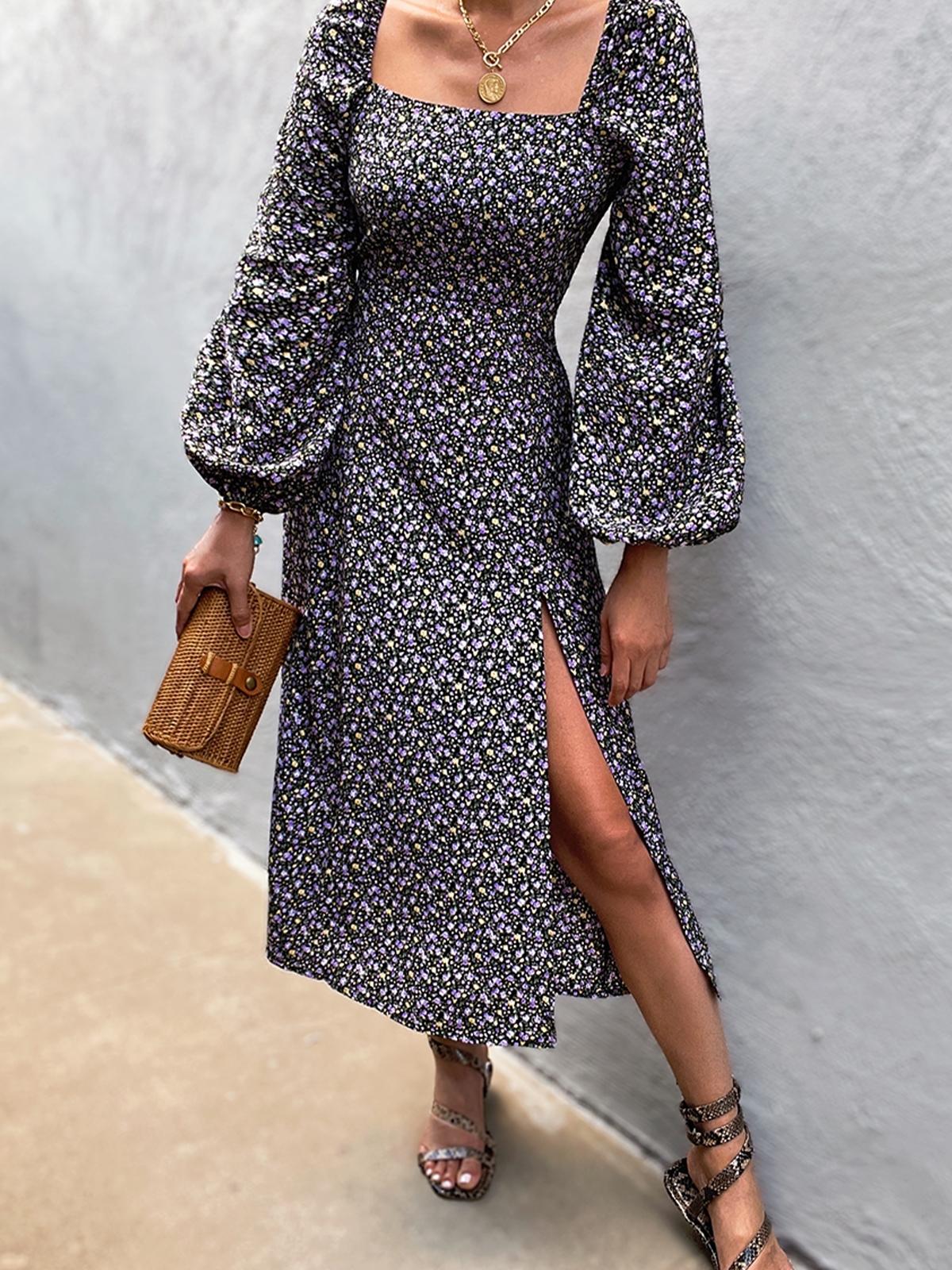 Mercer Floral Dress - Black