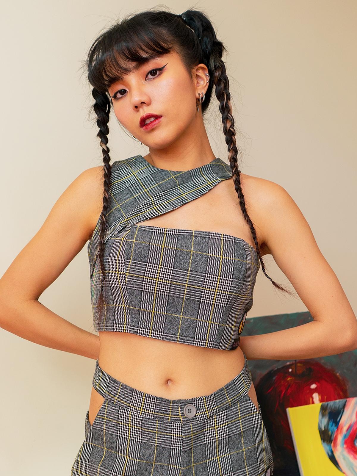 Half Halter Top - Grey