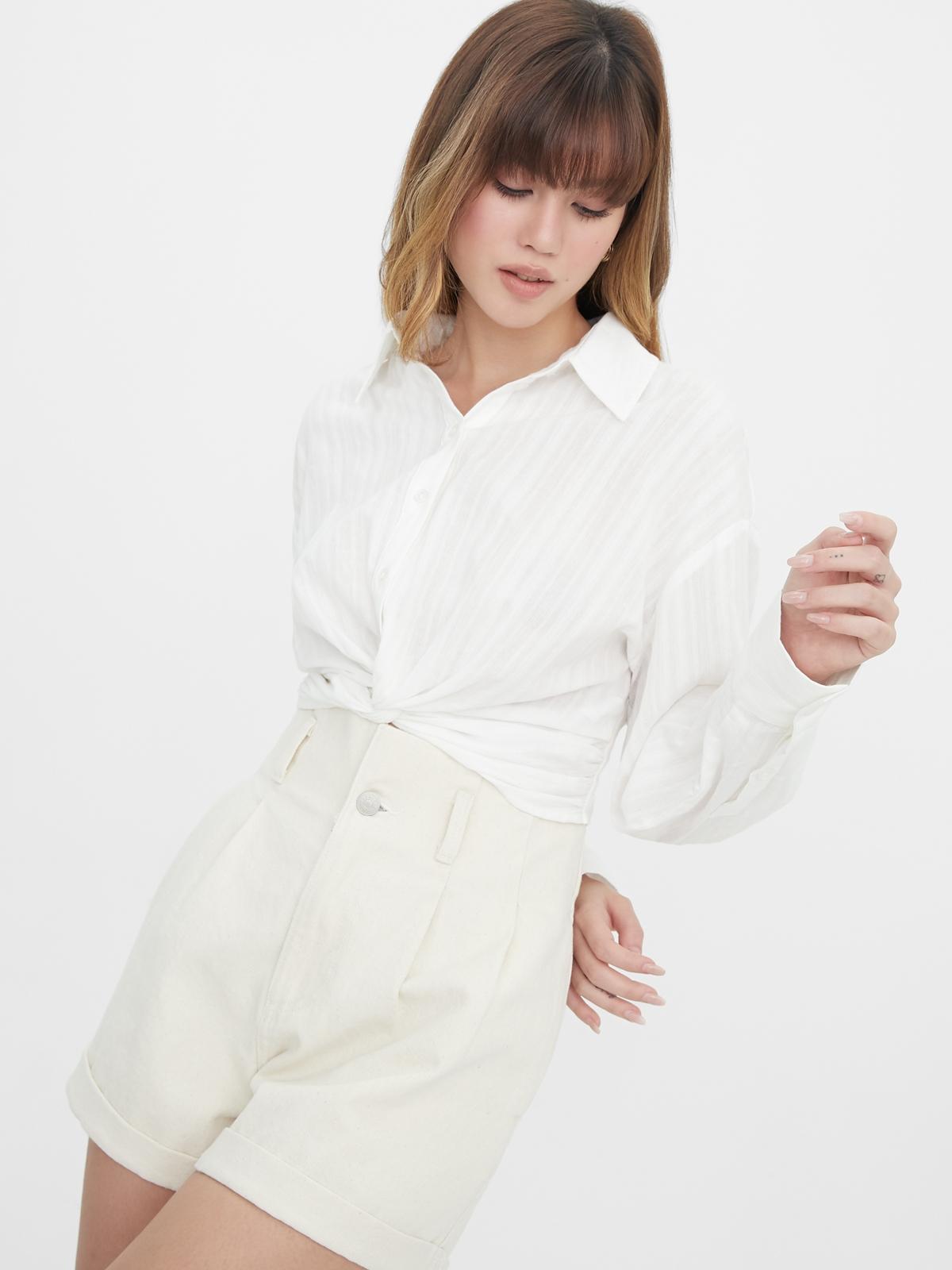 Cropped Shirt - White