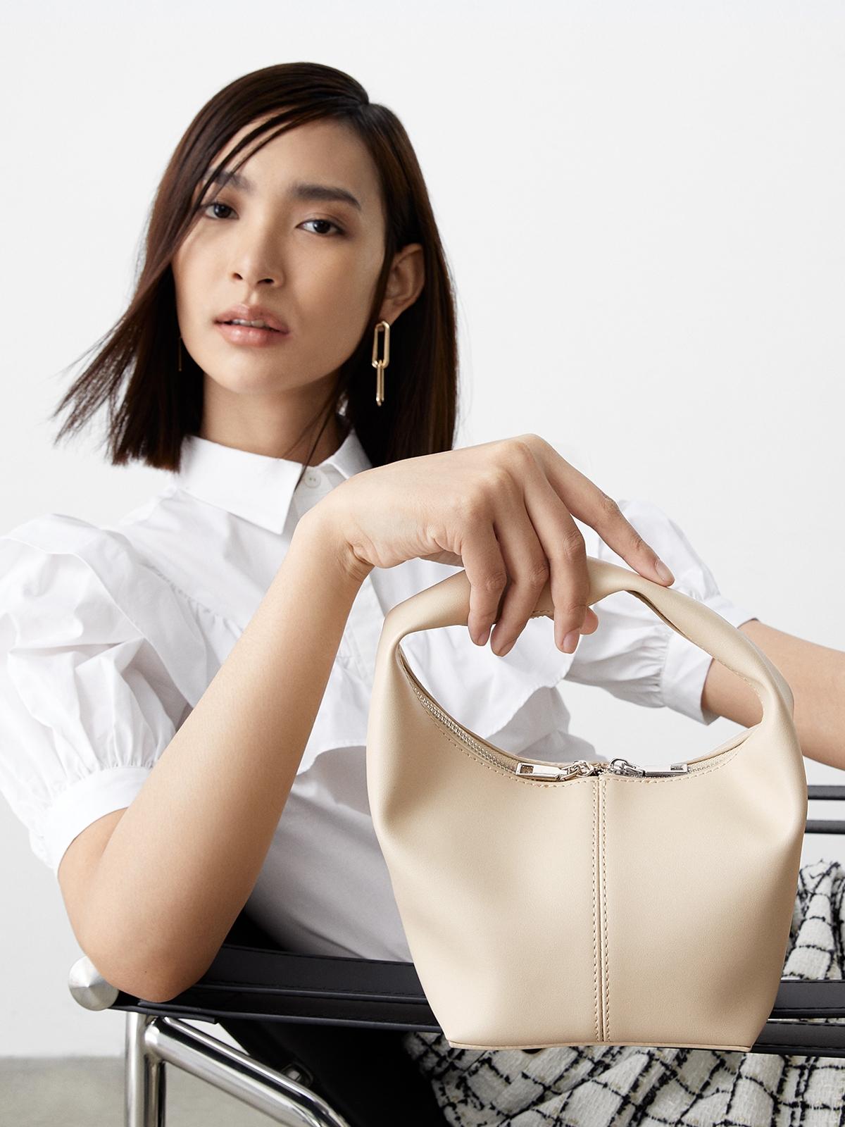 Sustainable PU Leather Bag - Beige Sustainable PU Leather Bag - Beige