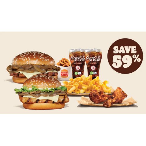 Share this king-sized meal with a friend for only $15. Save 59%!
