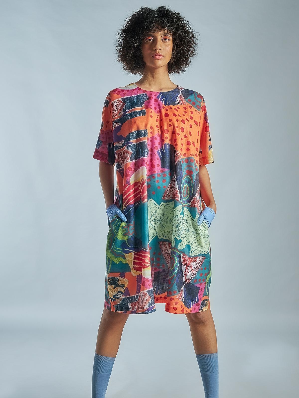 Willesden Shift Dress - Multi Color