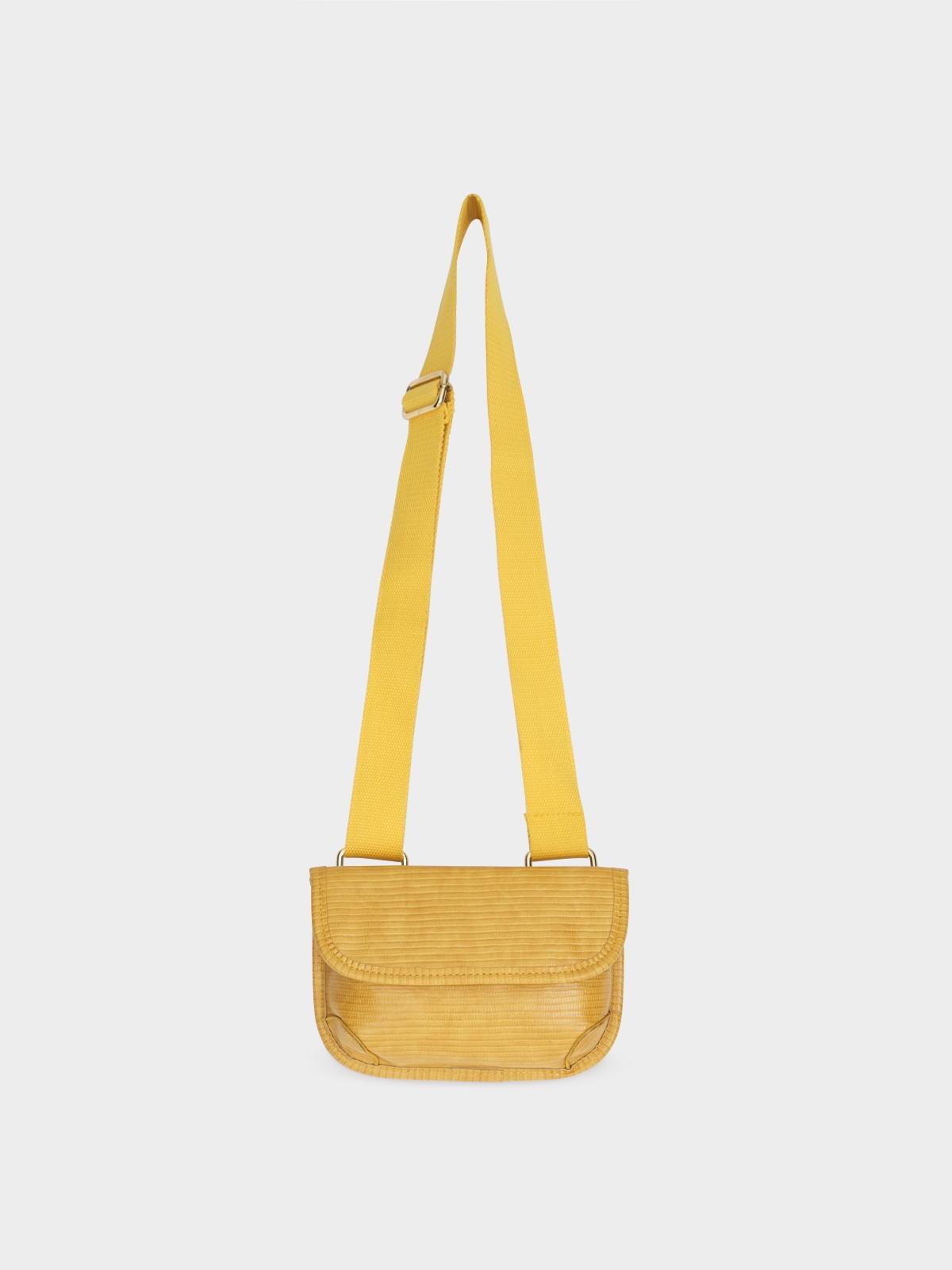 Foldover Cross Body Bag - Yellow
