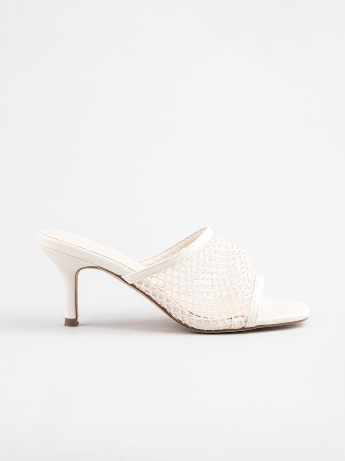 Mesh Heel Slide - White