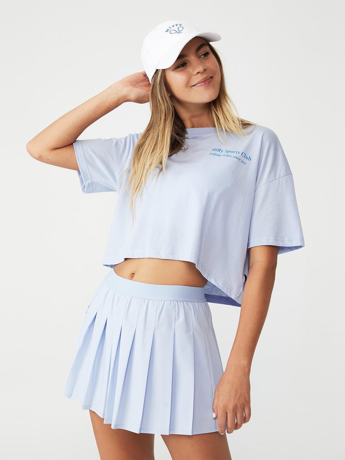 Relaxed Active Recycled Graphic Top - Iced Sky