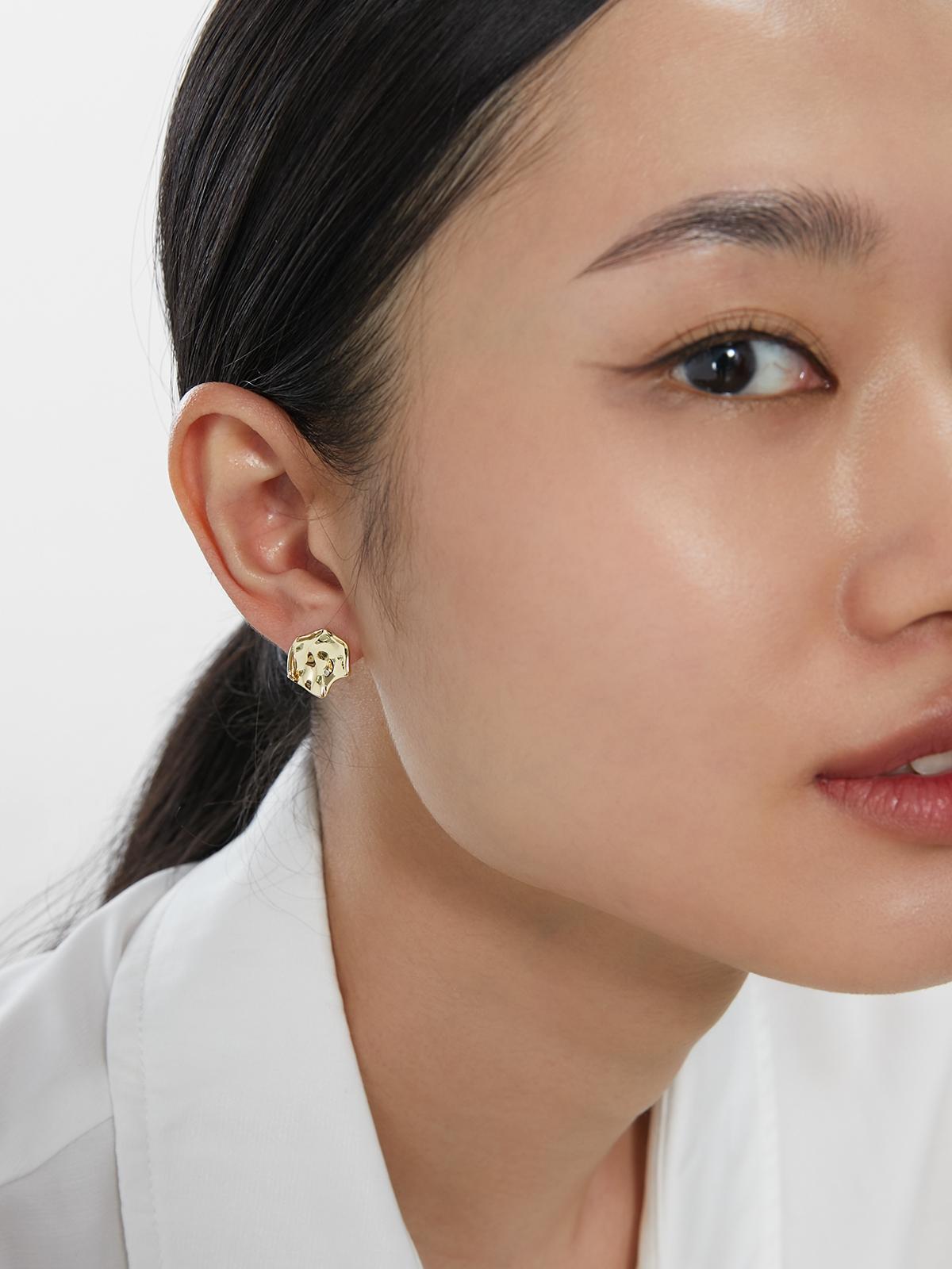 Abstract Earring - Gold