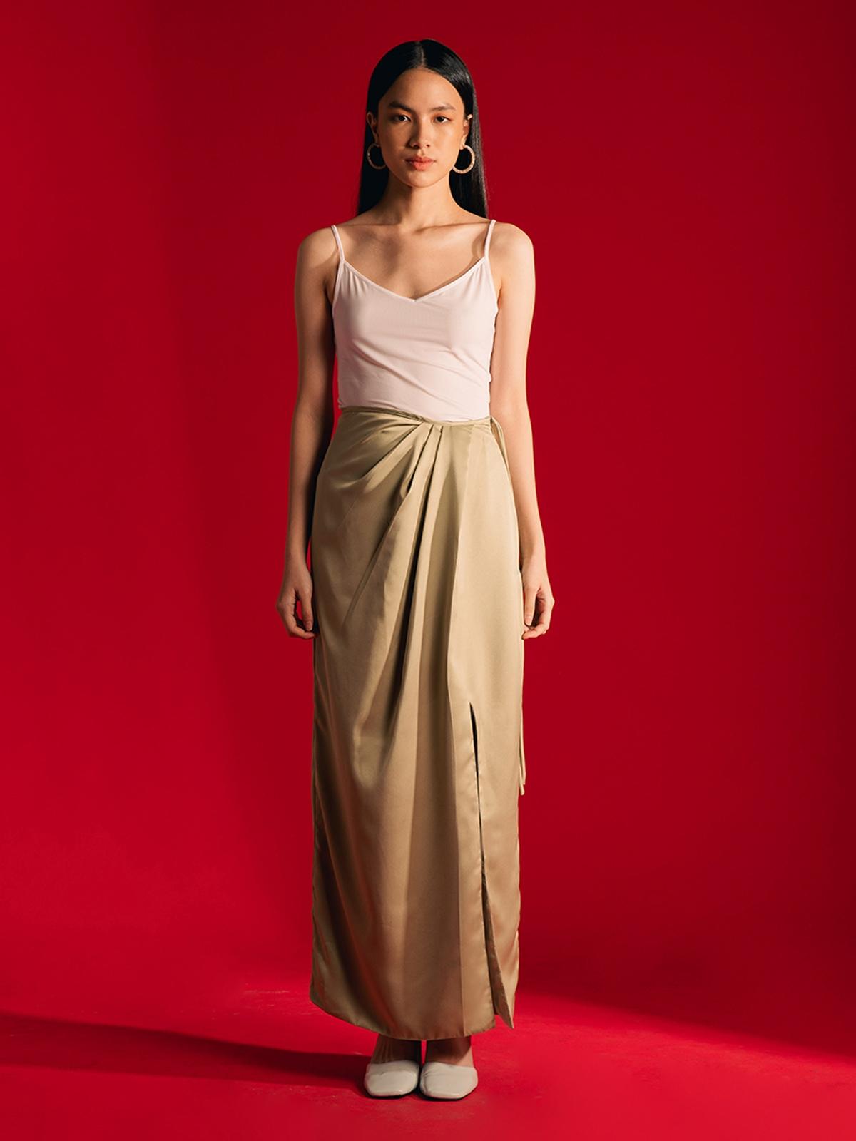 Jodie Slit Skirt - Olive