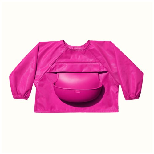 OXO Tot Sleeved Roll-Up Bib - Pink