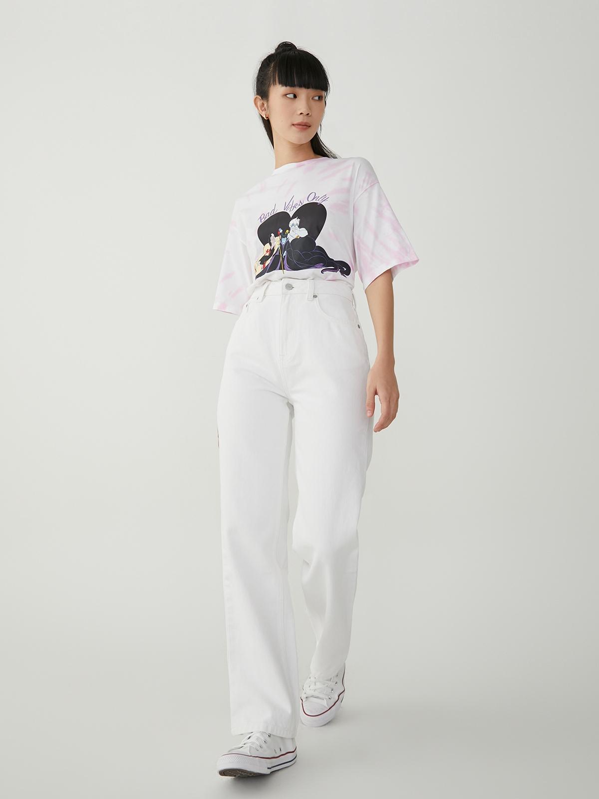 Sustainable Heart-Shaped Pocket Jeans - White