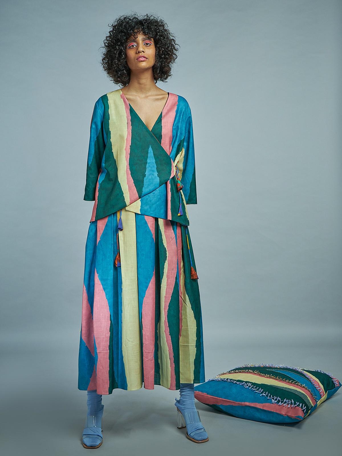 Brighton Pleated Midi Skirt - Multi Color