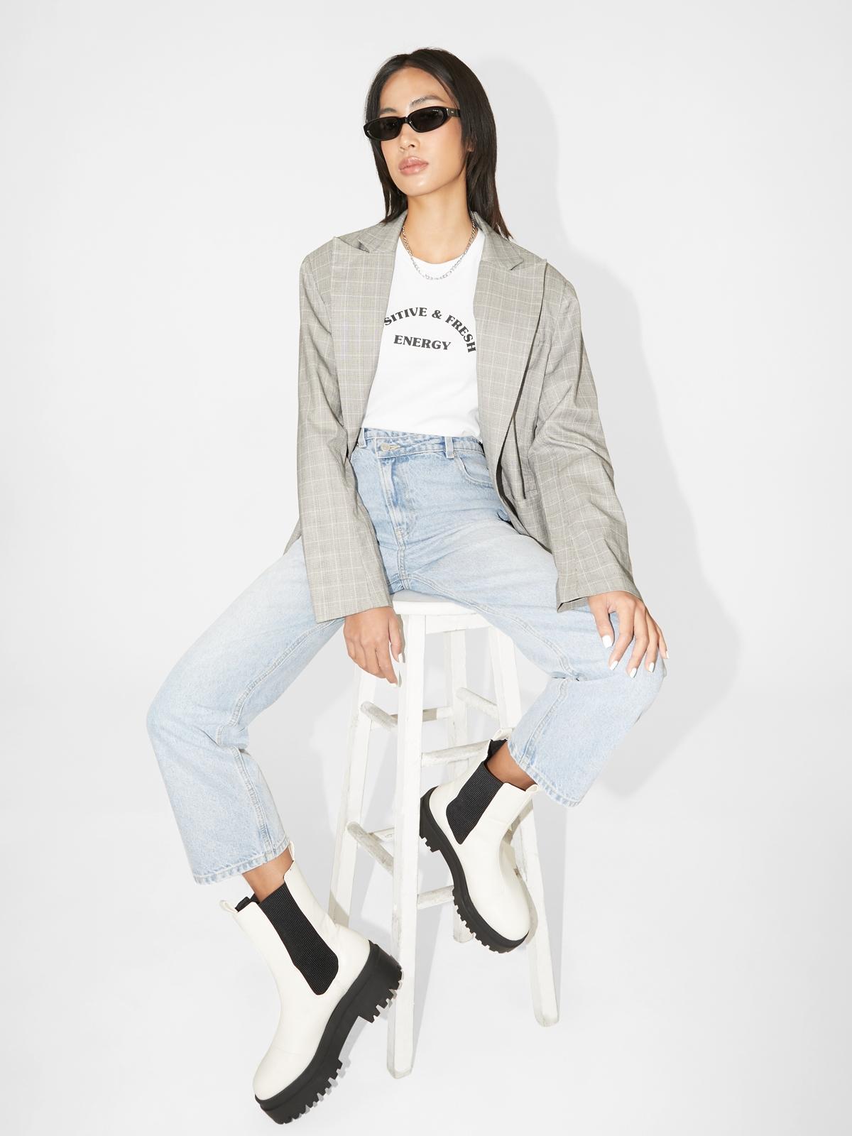 Sustainable Cotton Positive & Fresh Energy Graphic Tee - White