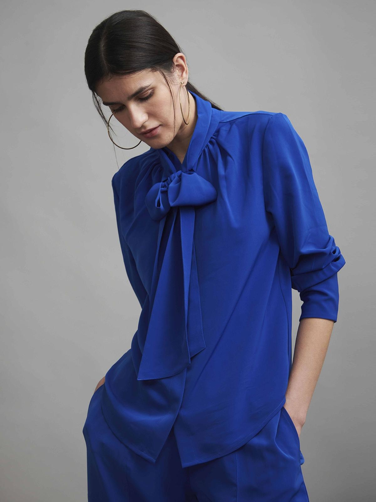 Royal Blue Bow Top - Blue