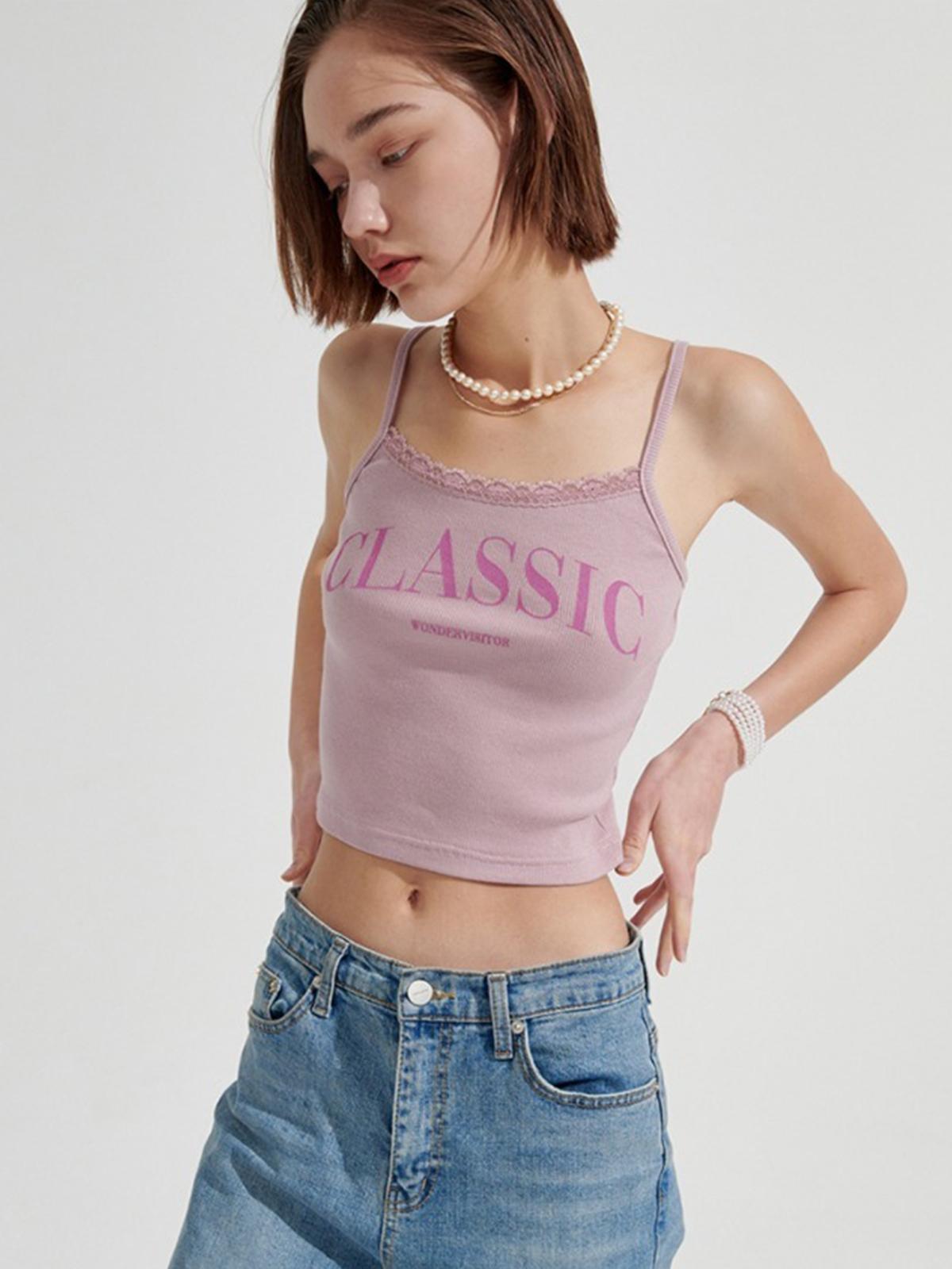 Wonder Visitor x Classic Lace Sleeveless - Pink