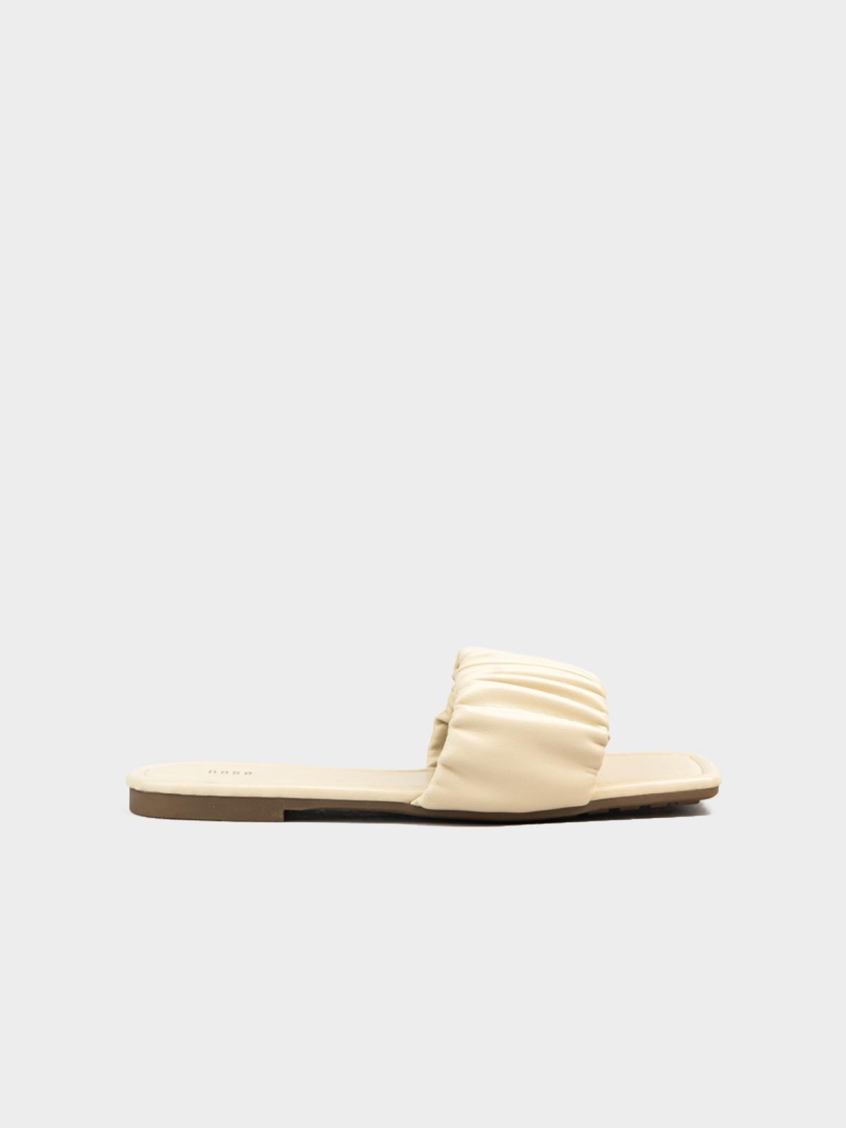 Crumble Flat Slides - Beige