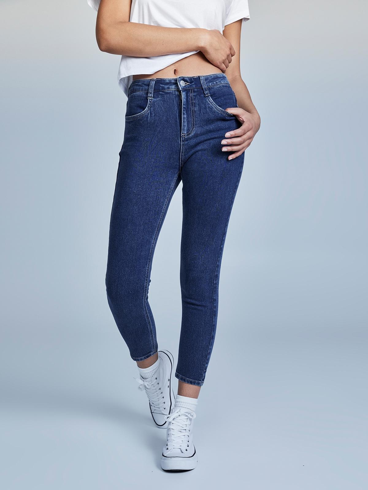 Mid Rise Cropped Super Stretch - Southside Blue
