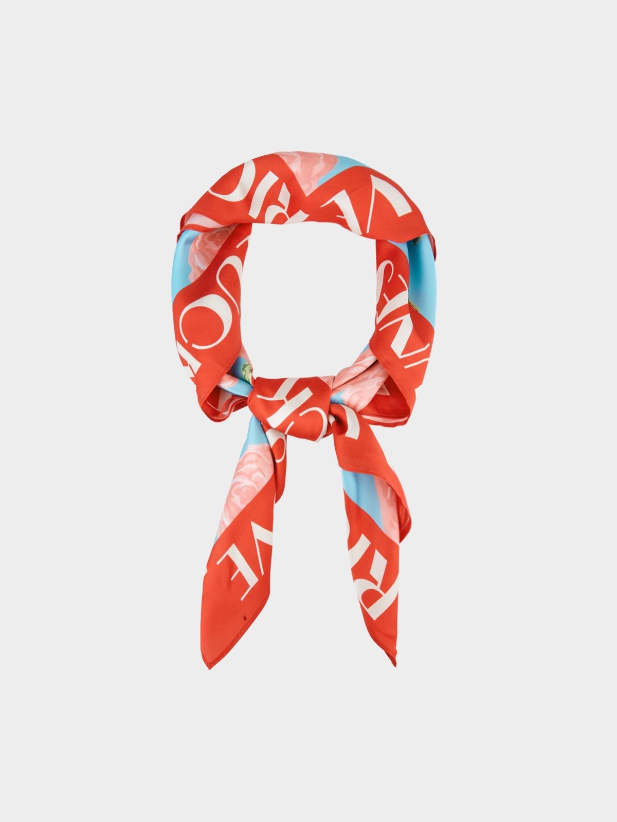 Flower Printed Scarf - Blue