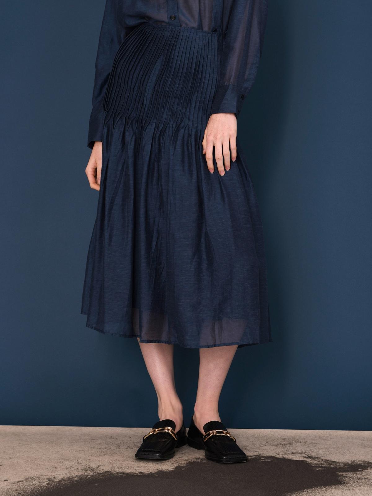 Jewel Bay Midi Skirt - Navy