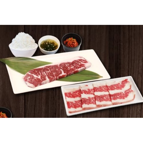 U.S. Black Angus Zabuton Steak & Karubi Set 200g