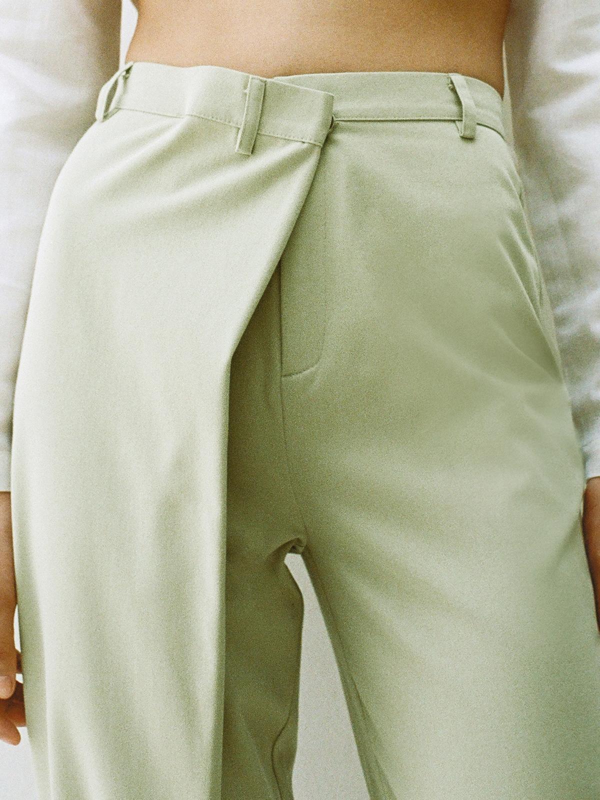 Sustainable Asymmetric Pants - Green
