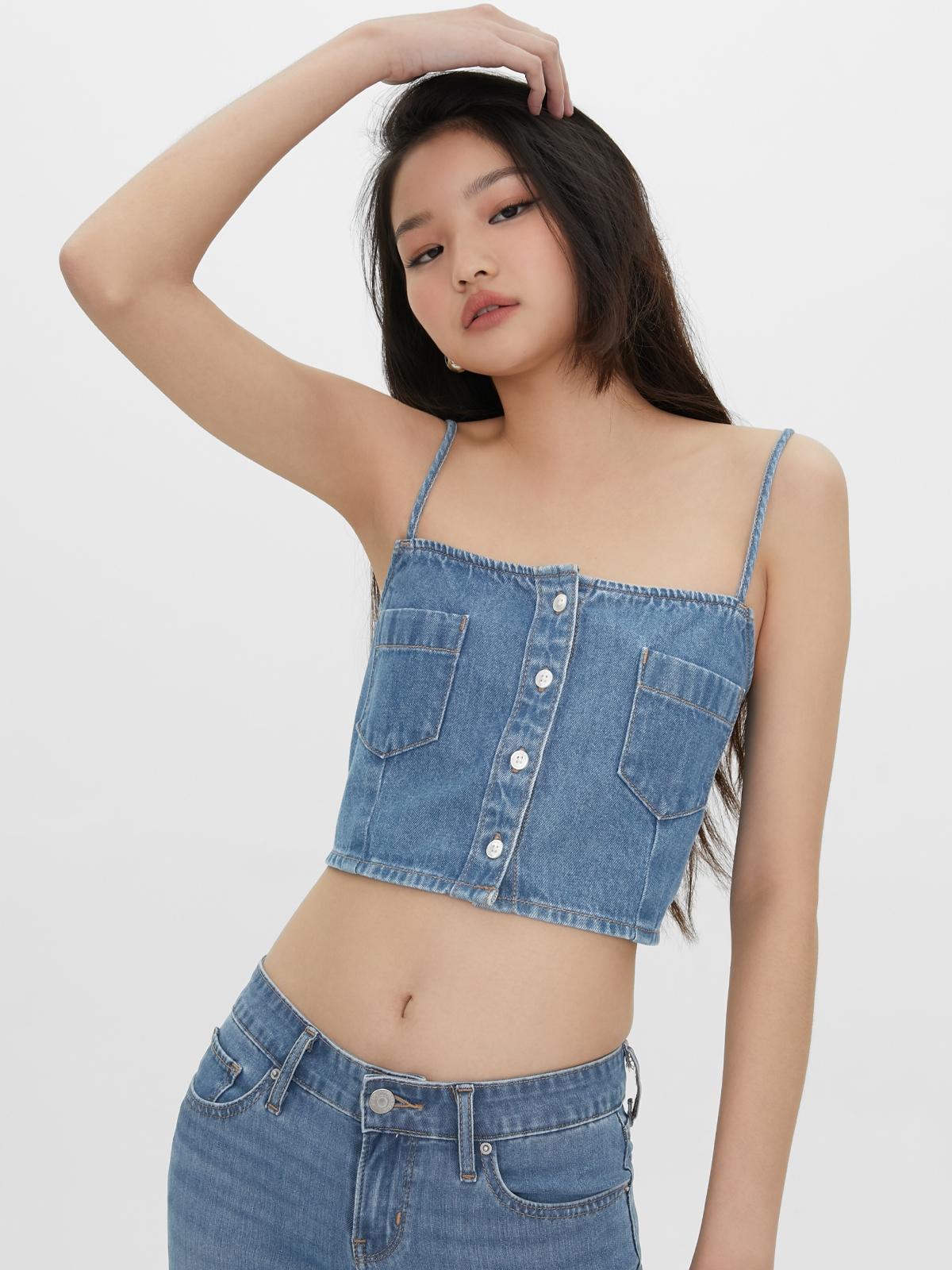 Sustainable Denim Cami - Dark Blue