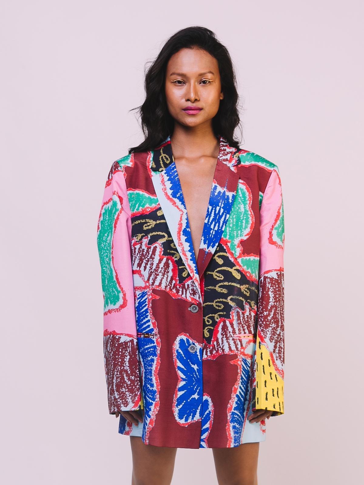 Singer Oversized Blazer - Multi Color