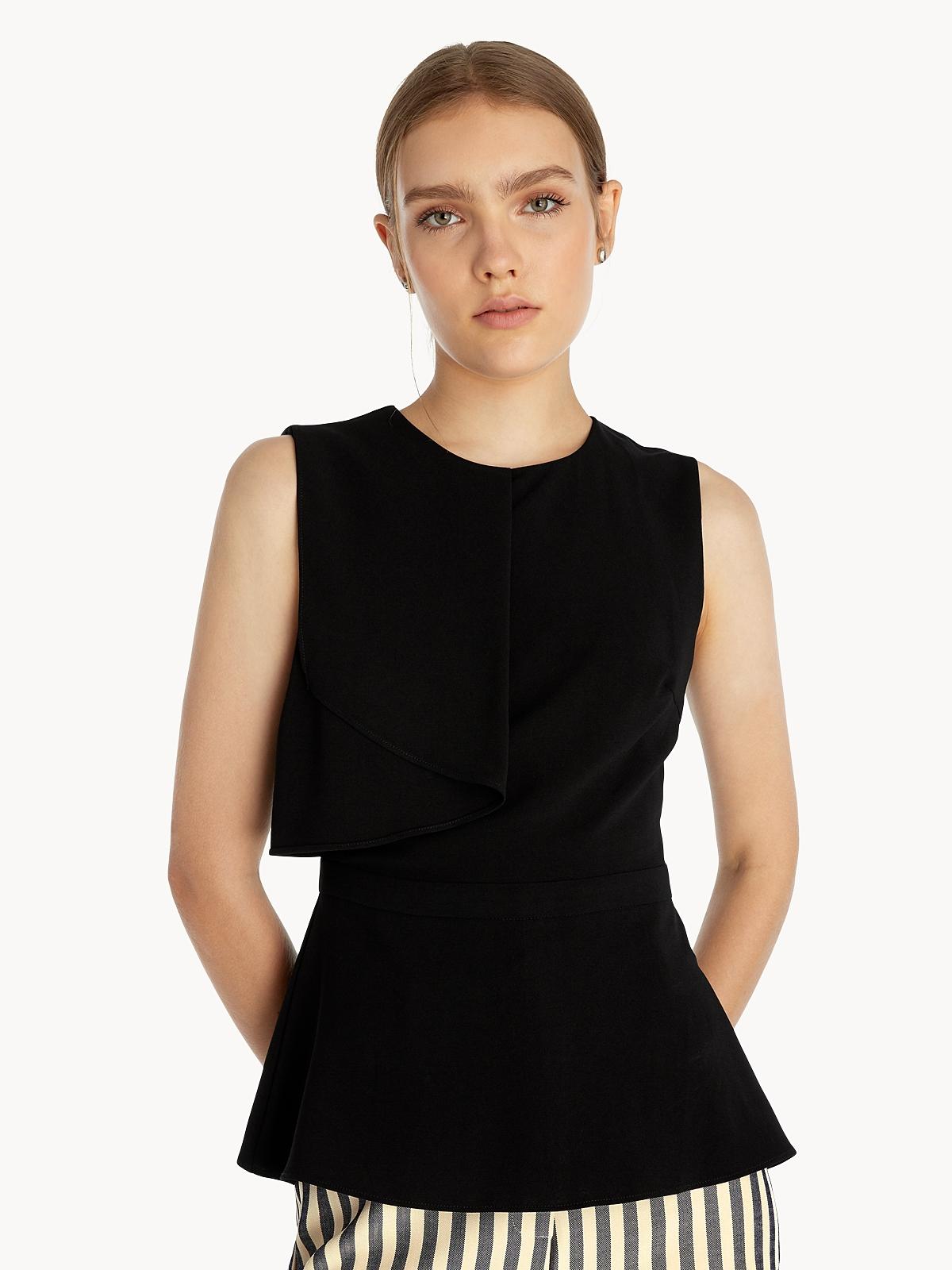 Foldover Tank Top - Black