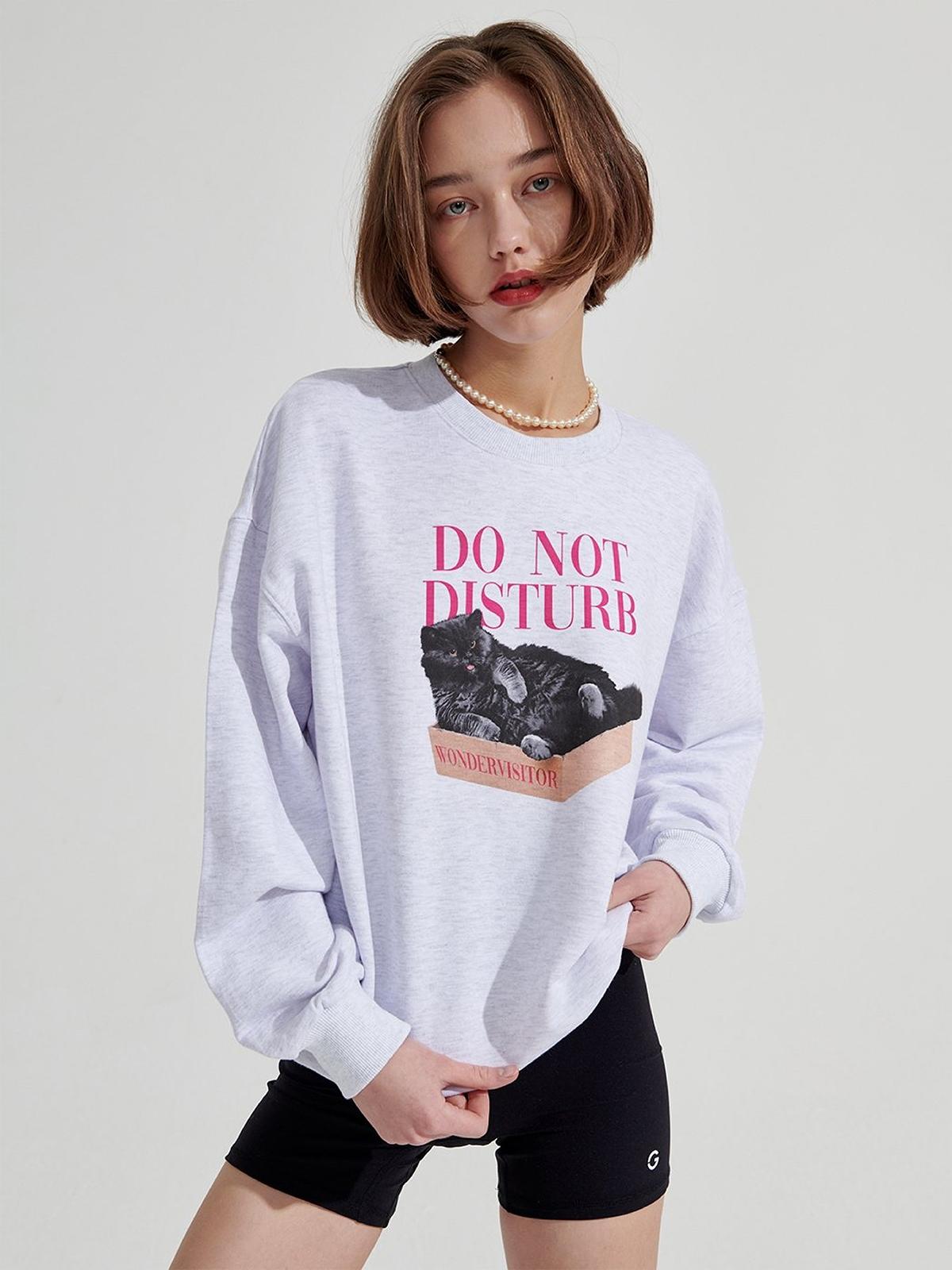Wonder Visitor x Box Cat Sweatshirt  - Light Grey