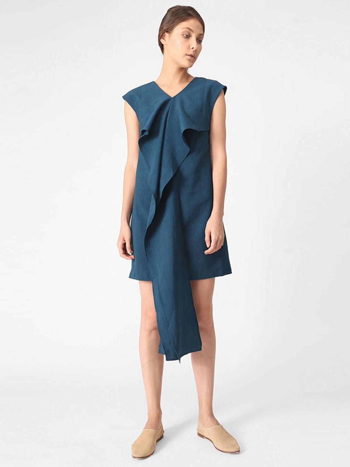 Palermo Tie Back Dress - Blue