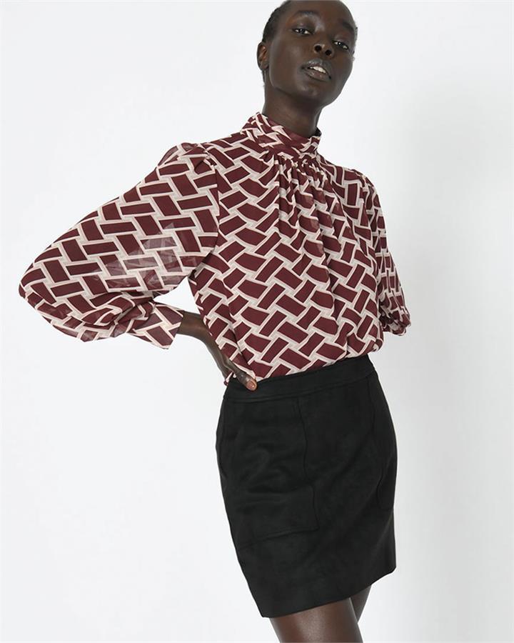 Robyn Long Sleeve Print Blouse