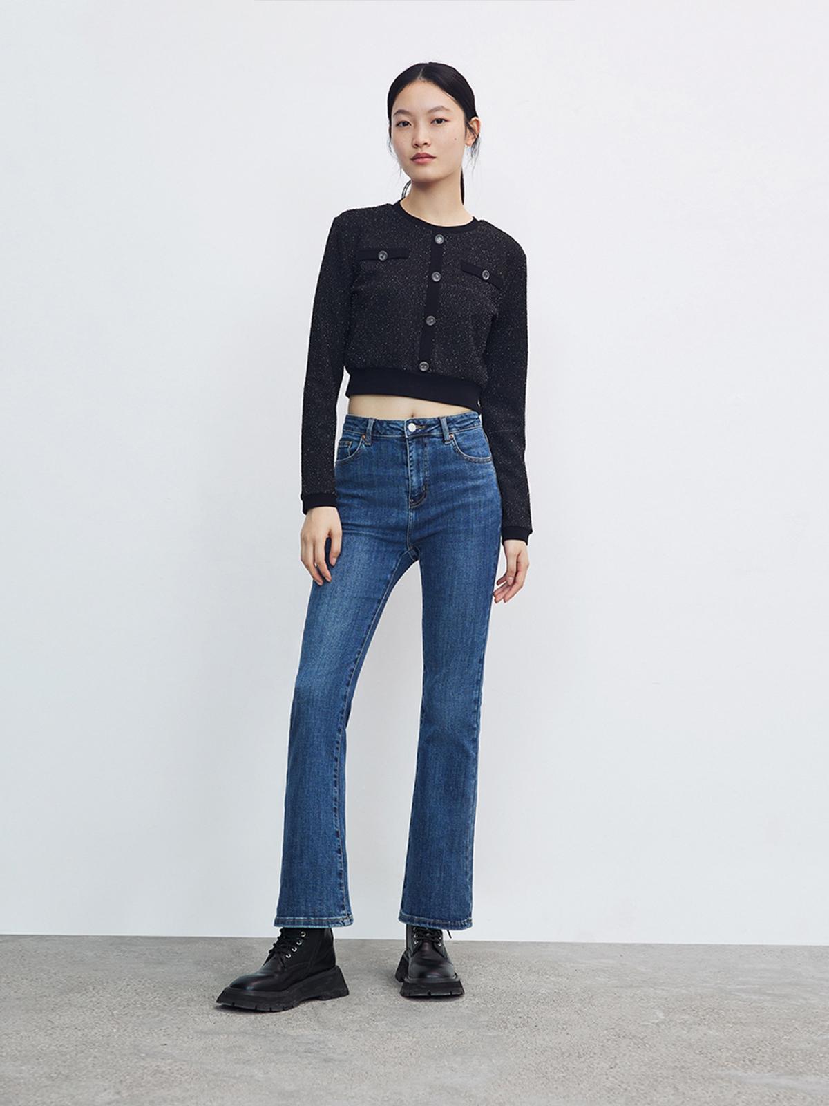 High Waist Flare Jeans - Blue