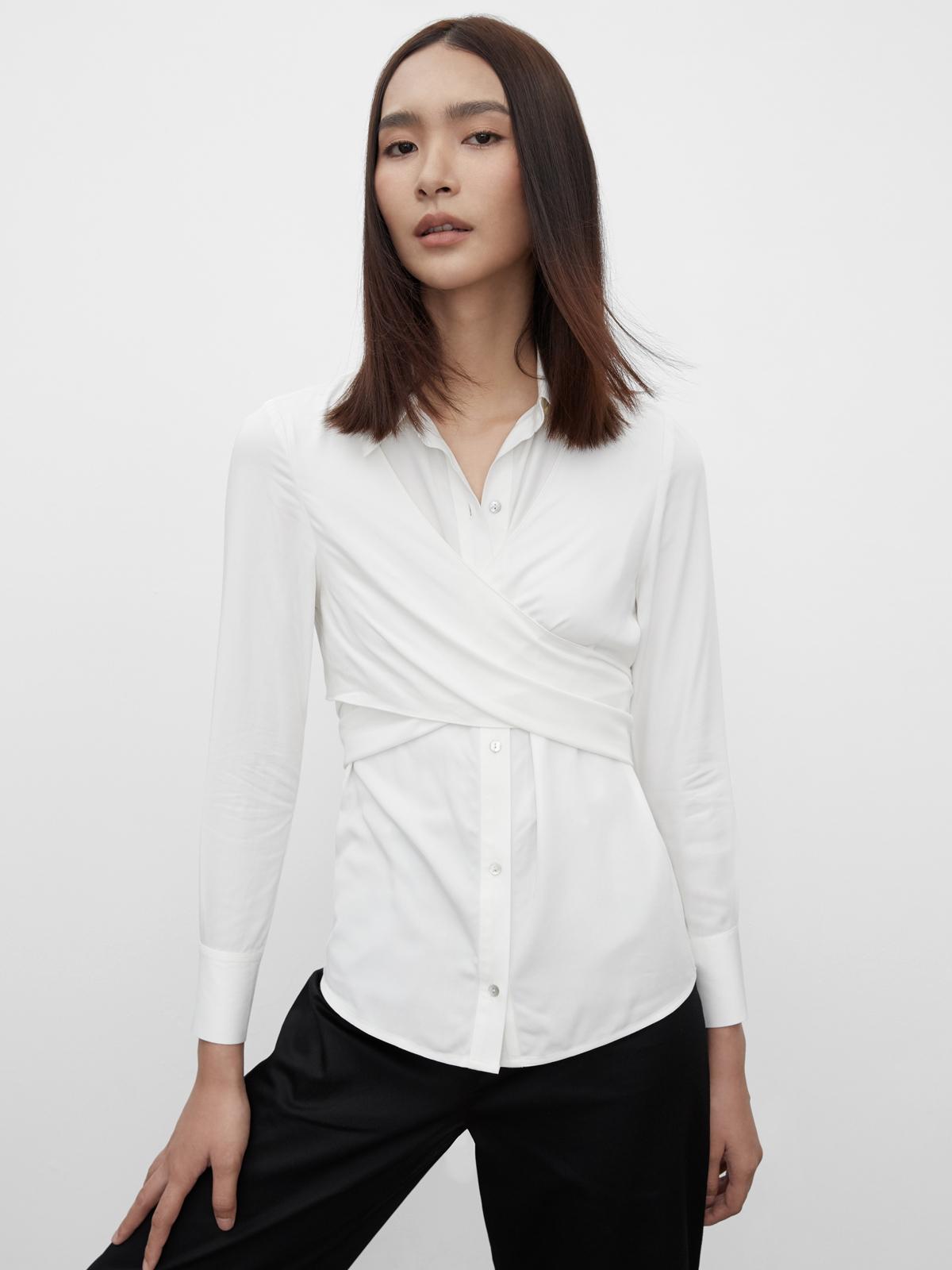 Sustainable Criss Cross Shirt - White