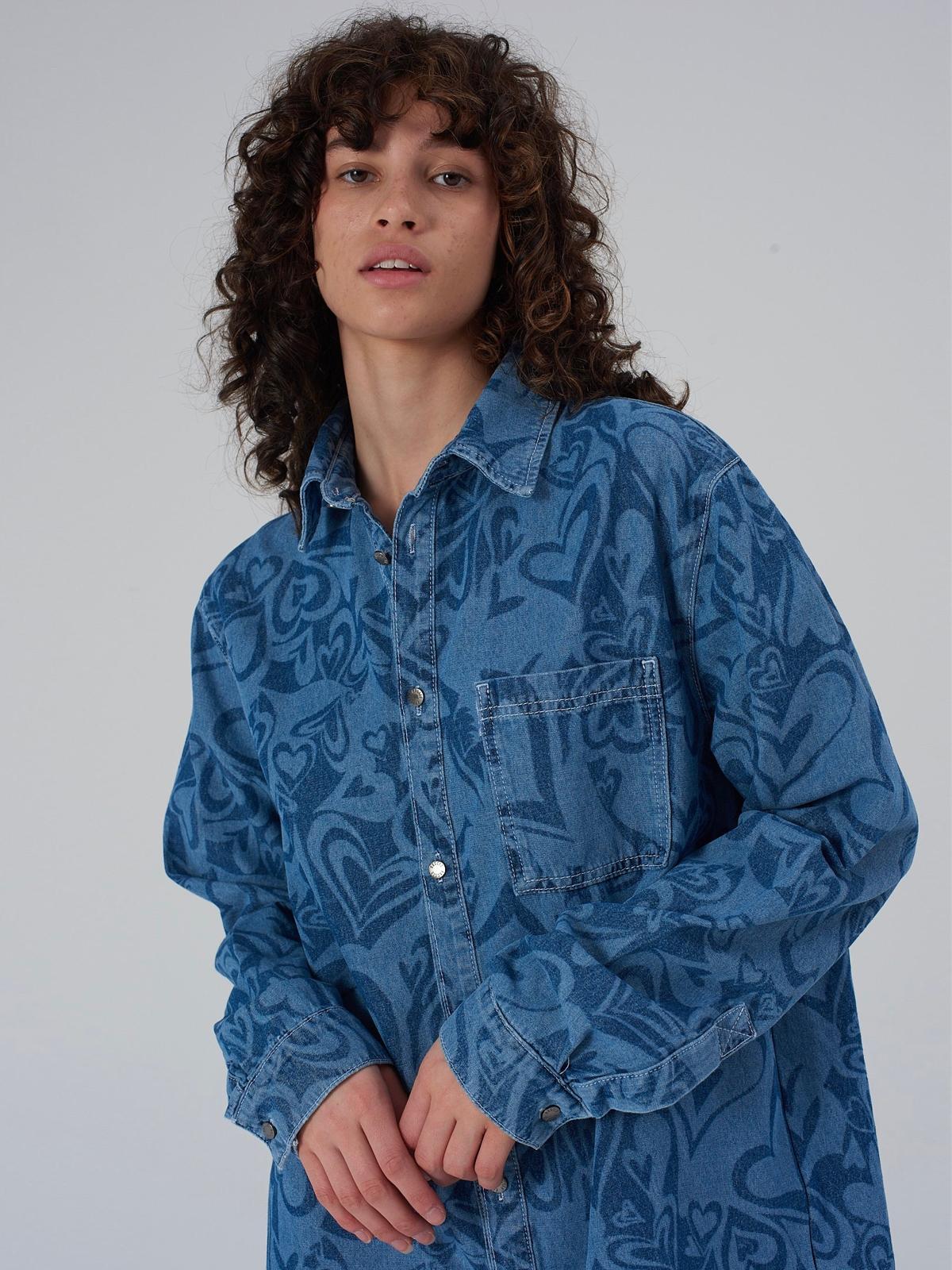 Prom Shirt Dress - Blue