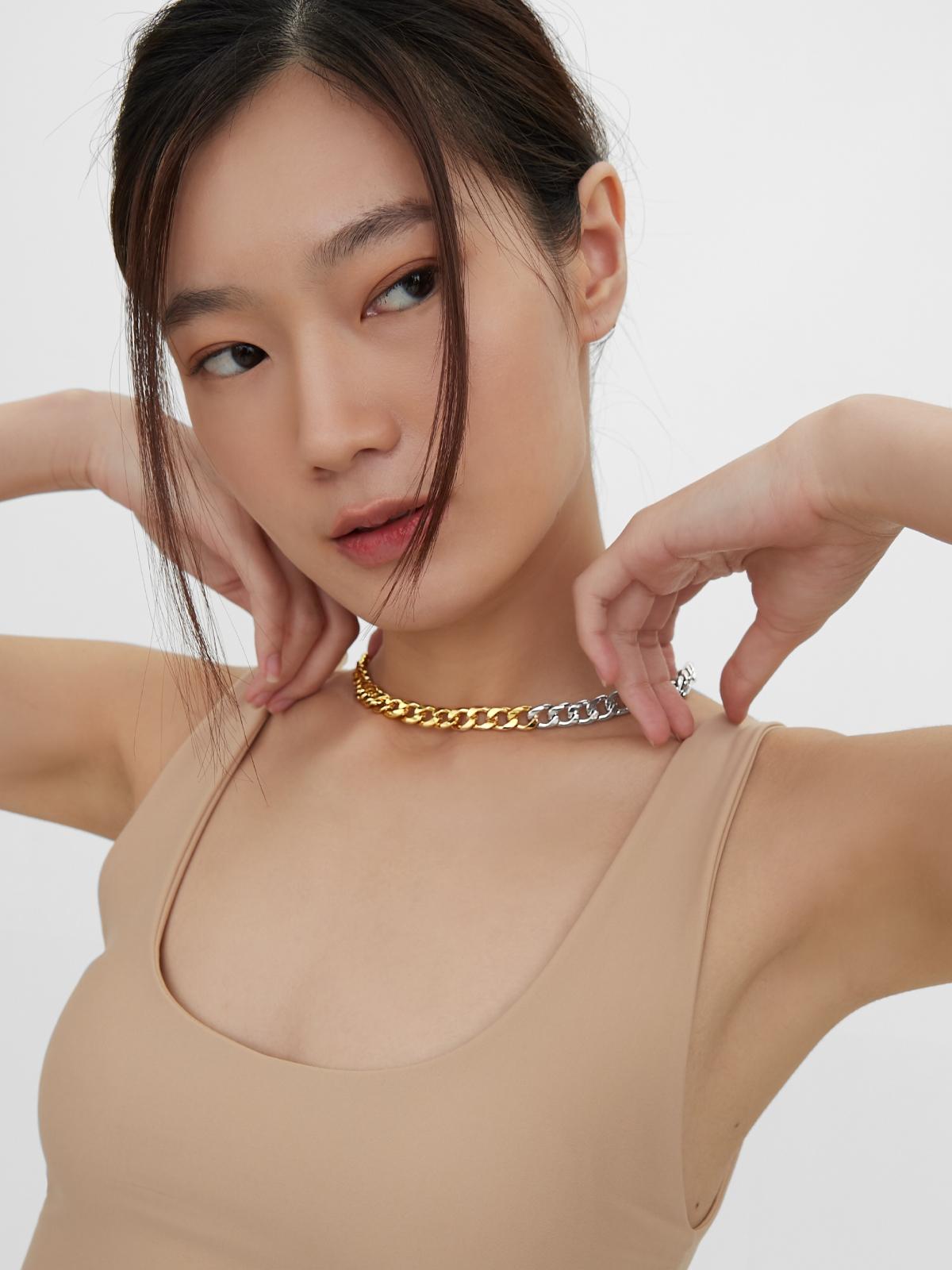 Two Tone Chain Necklace - Gold/Silver