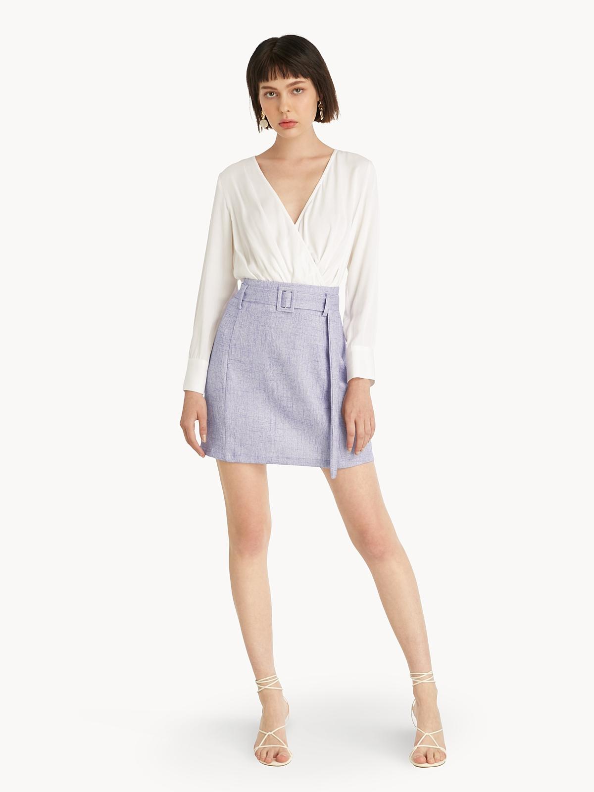 Mini A-Line Skirt - Purple