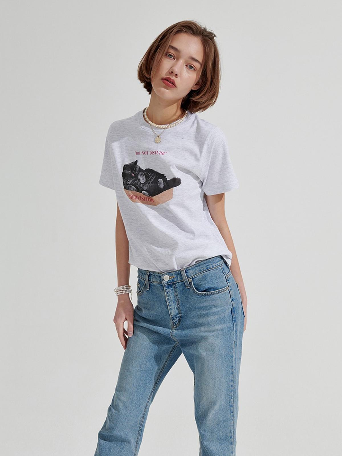 Wonder Visitor x Box Cat Overfit Tee - Grey