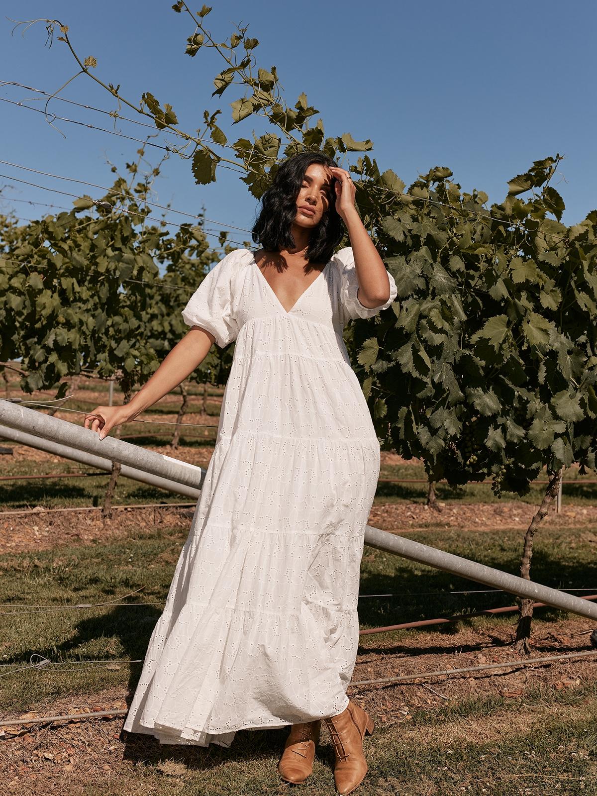 Happer Maxi Dress - White