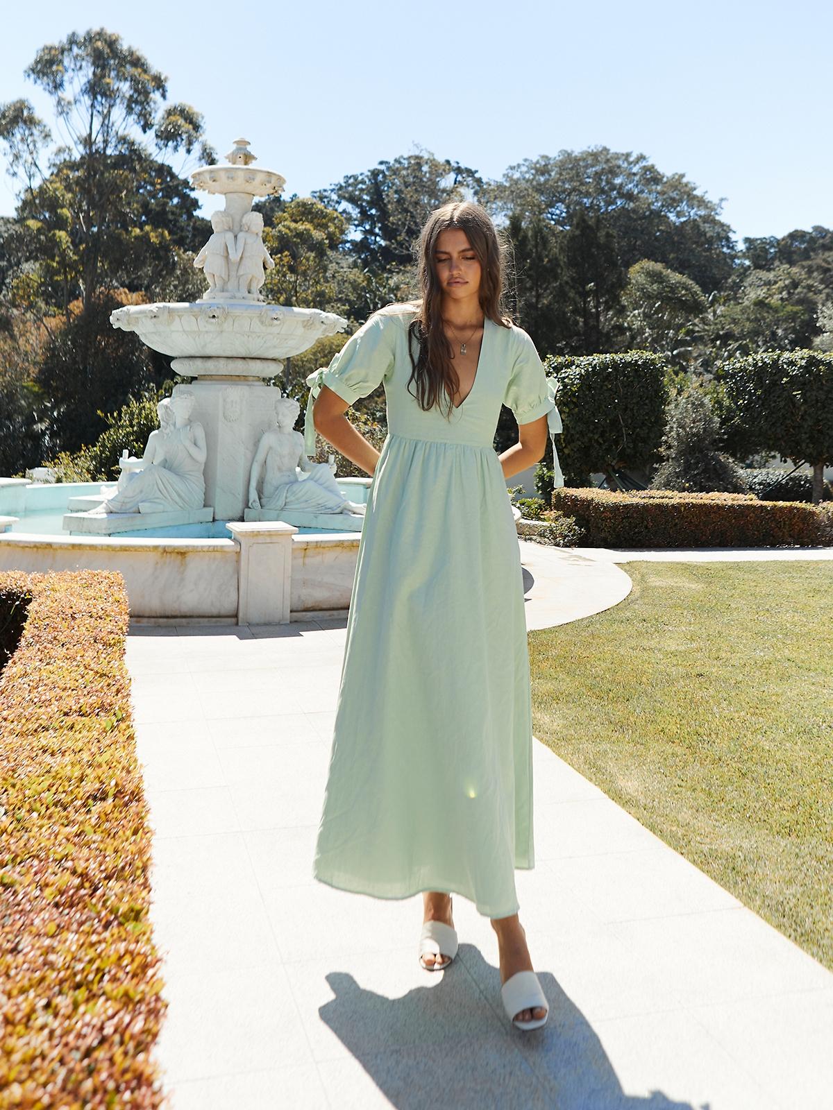 Evelyn Midi Dress - Green