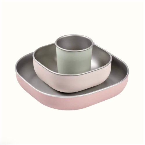 Beaba Stainless Steel Meal Set - Clay