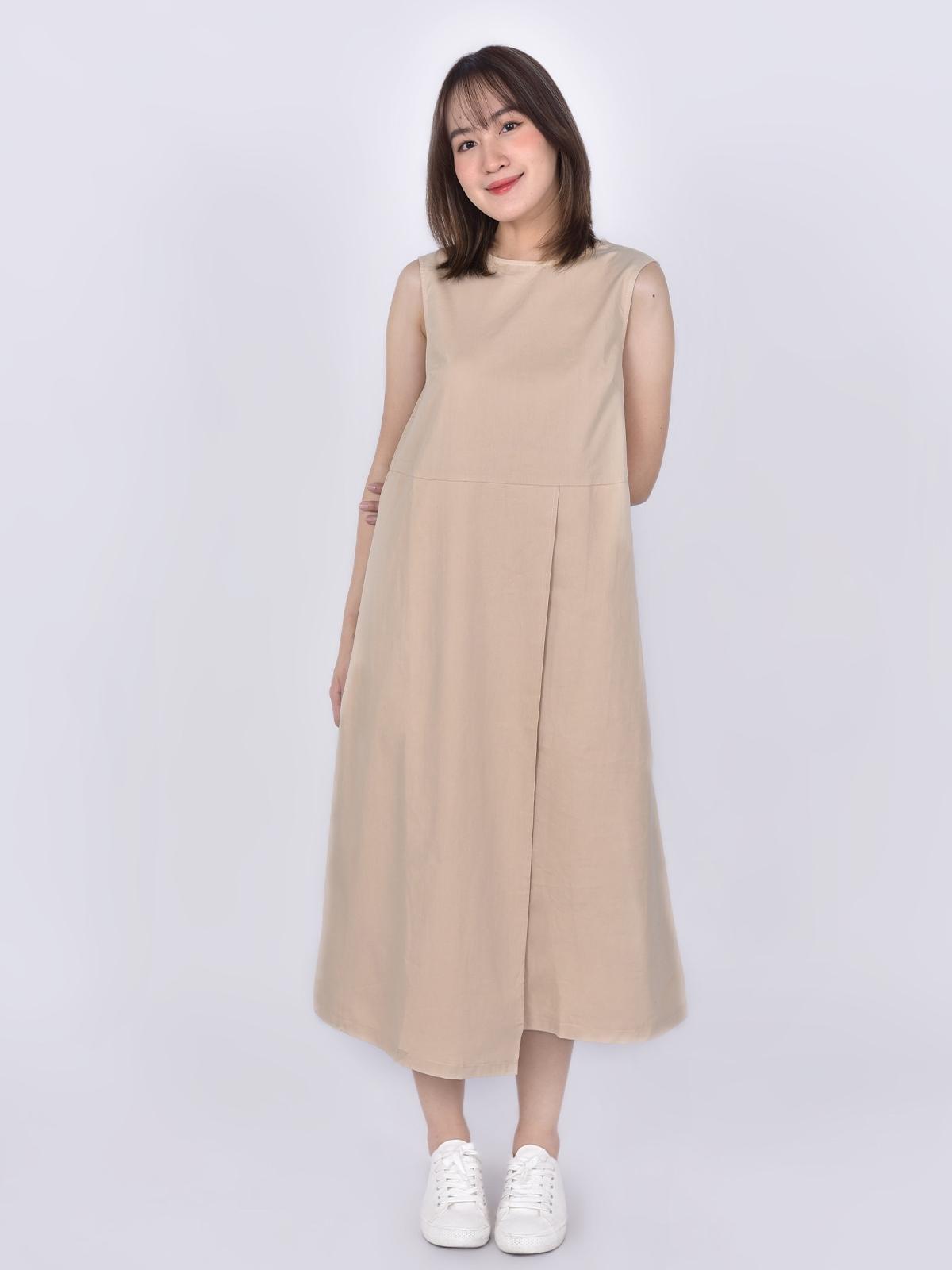 3.3 Field Trip X Sleeveless Wrap Dress - Beige
